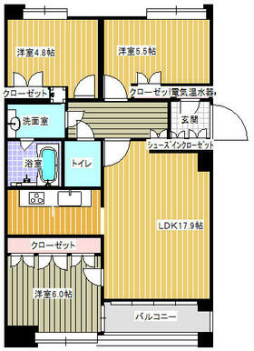 ７９．５９平米広々３ＬＤＫ