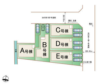 全５棟　区画図