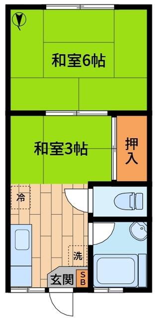 たちばな荘 １０２ 2K