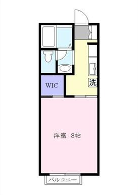 反転タイプとなります。角部屋のため東側に小窓あり。