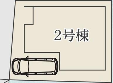 2号棟　区画図面　駐車スペースあり