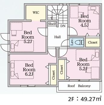 2階間取り図面　4室