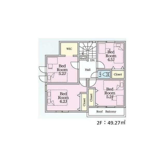 2階間取り図面　4室