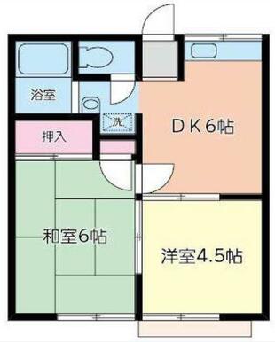 ２ＤＫの２階角部屋のお部屋です！陽当り良好です！