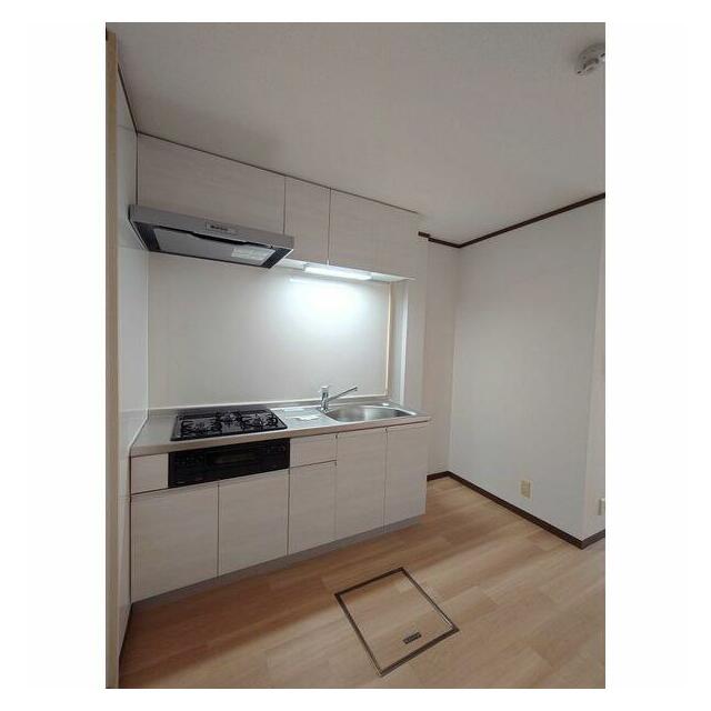 新しいキッチンを導入しました。3口コンロです。