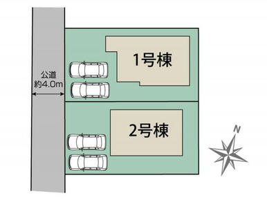 福岡市西区泉3丁目2棟 区画図