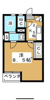 ８．５畳の広々とした間取りとなります。