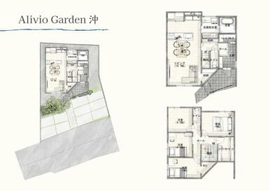 【参考プラン例：間取り】建物延床面積：９９．３６㎡（３０．０４坪）