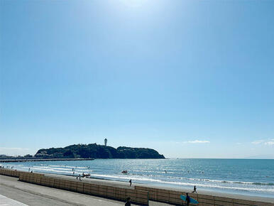 江の島を一望できる湘南海岸公園まで徒歩１分！