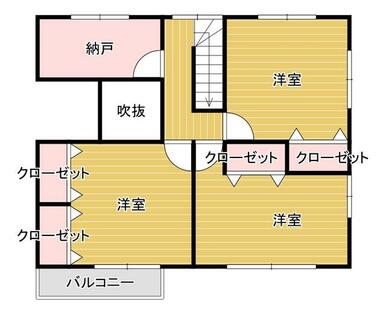 ２Ｆ間取図。　現況と異なる部分は現況有姿となります。