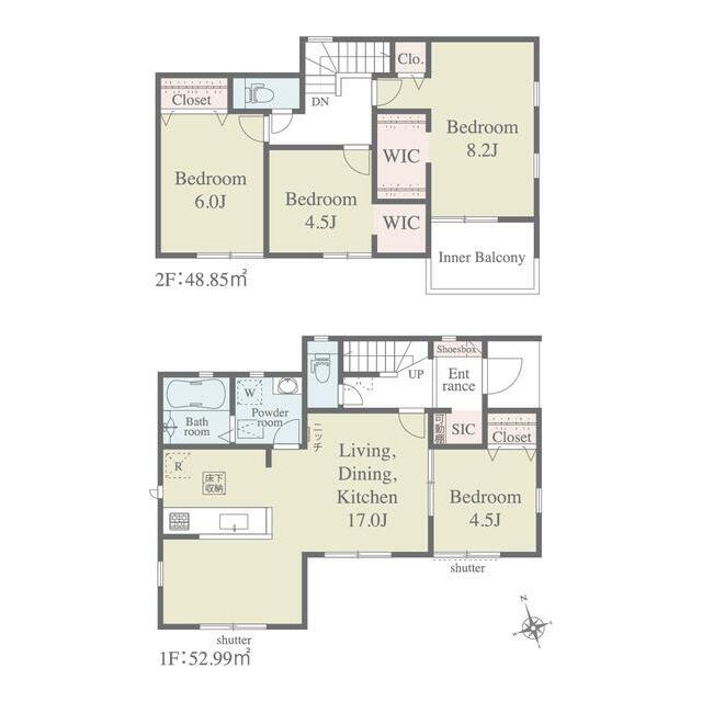２号棟　間取り図面　２階４LDK