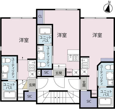 現況と相違がある場合は現況有姿とします。※西側から、１号、２号室、３号室