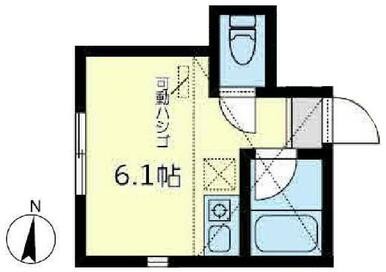 １０２　洋室６．１帖＋ロフト６．２３㎡