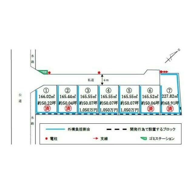駅まで歩ける平坦地です！全７区画！