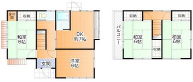 古家の間取り図