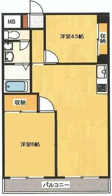 東南角部屋なので風通しがよく快適なお部屋です。