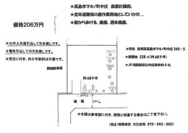 敷地に果樹園を造ってます、公共水道引込、使えます