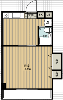 反転タイプの間取り