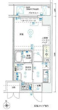 配置しやすい間取り！反転タイプです・。