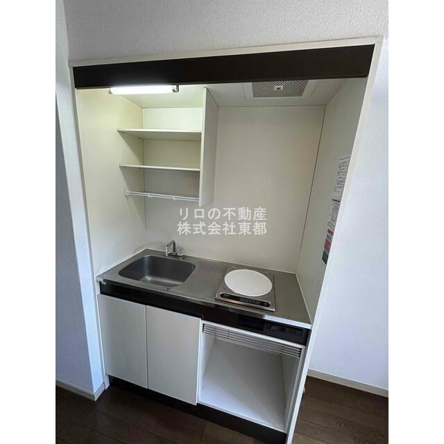 火を使わず安心でお掃除も簡単なＩＨコンロ、１口付です♪