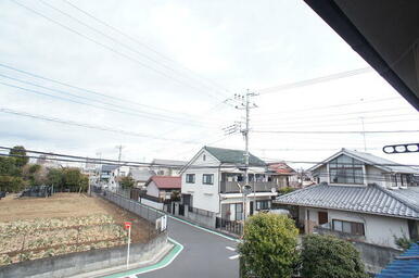 バルコニーからの眺めです♪さえぎるものはありません！