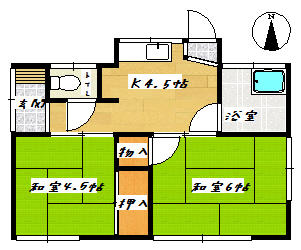 ２Ｋタイプのお部屋となります。