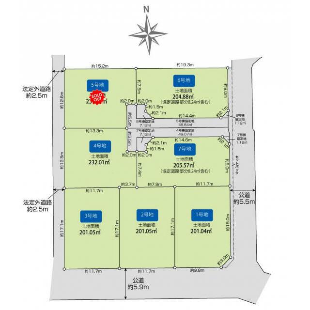 福岡市西区今宿上ノ原7区画 区画図