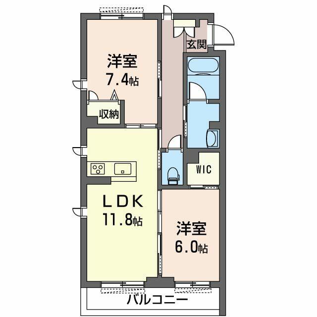 メゾン　ド　キンコウ ００３０５ 2LDKの画像