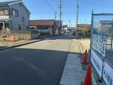 前面道路です。