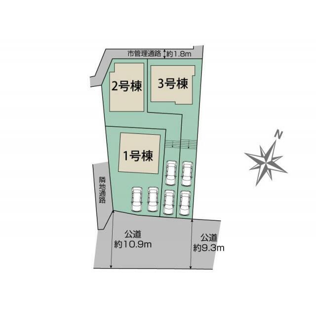 八王子・石川町3棟 区画図