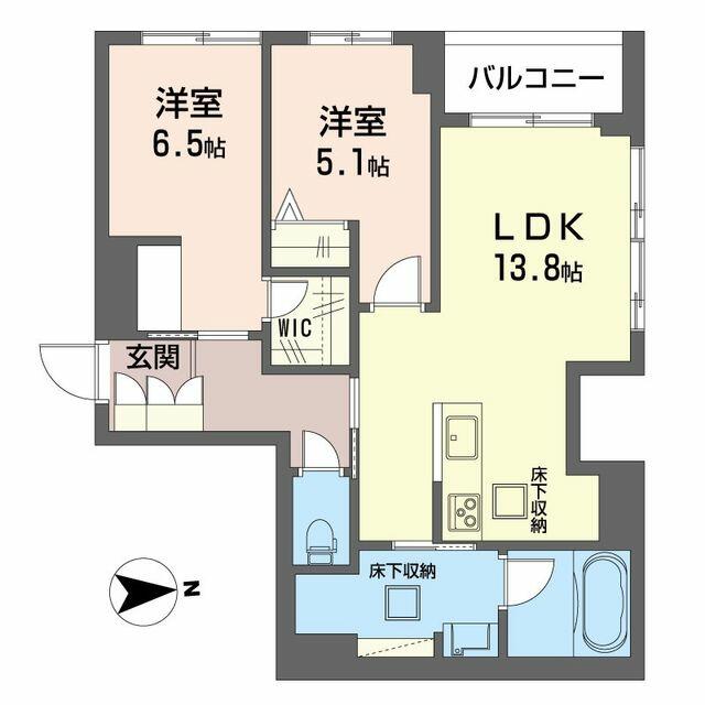 ヴォーラ三郷中央 ００１０１ 2LDKの画像