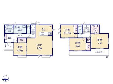 ＬＤＫ１８帖の４ＬＤＫ！全居室収納付き！