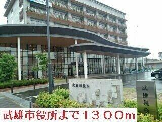 武雄市役所まで1300m