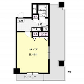 ☆約１０帖のお部屋で、キッチンと居室が区別されております