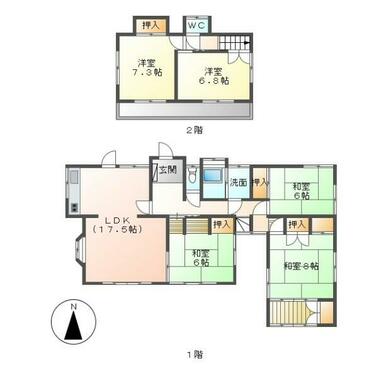 引き戸で隣接している２つの空間は、プライバシーを保ちつつ気配も感じることができる距離感