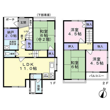 ●４ＬＤＫ、北東角地の明るいお家です。