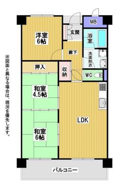 ファミリーだけでなく、二人暮らしにも使いやすい３ＬＤＫです☆在宅ワーク専用ルームの確保も可能ですね