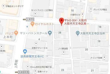 周辺地図　区役所近くで便利