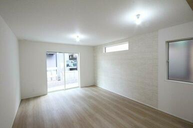 南向きの16.5帖のリビング