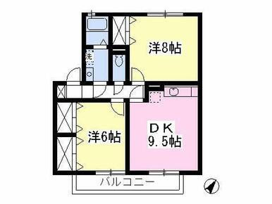 55.3平米　新婚さんにおすすめの２DK！