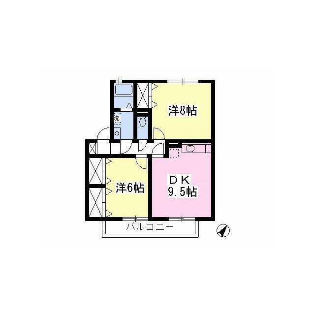 55.3平米　新婚さんにおすすめの２DK！