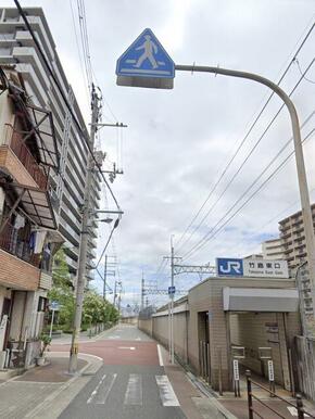 「加島駅」竹島東口がマンション目の前なので、通勤・通学が楽々・安全です！