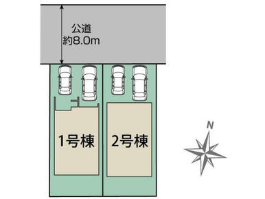 札幌市東区北19条東10丁目2棟 区画図