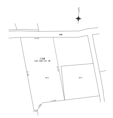 分割予定図　Ａ区画