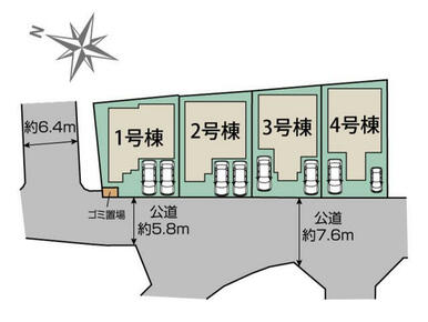 宝塚市山本野里2丁目4棟 区画図