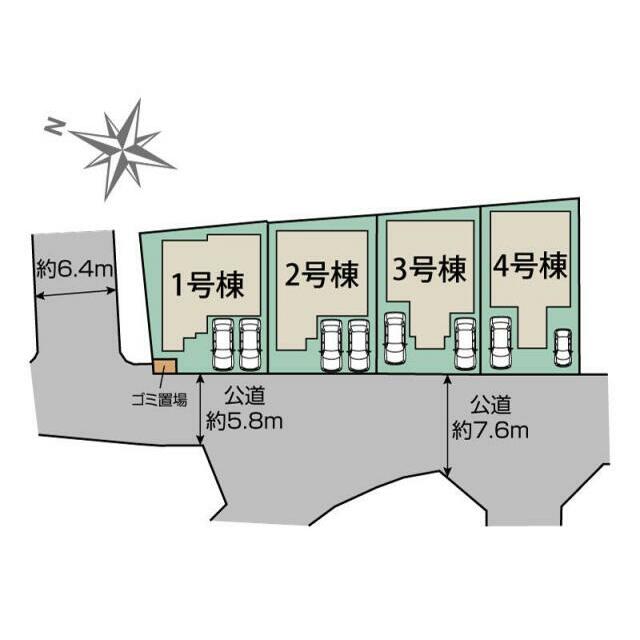 宝塚市山本野里2丁目4棟 区画図