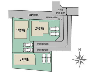 前橋市龍蔵寺町3棟 区画図