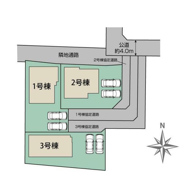 前橋市龍蔵寺町3棟 区画図
