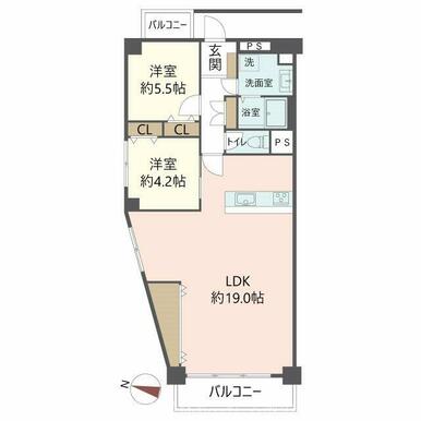 ＬＤＫ広々約１９帖！自然とご家族がＬＤに集まる間取に仕上げました！