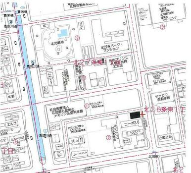 札幌北インターまで約１．２Ｋｍ・中央バス１０分乗車で札幌駅前停、１１分乗車で北１条停